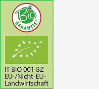 Bio Garantie mit EU-Bio-Logo und EU-/Nicht-EU-Landwirtschaft